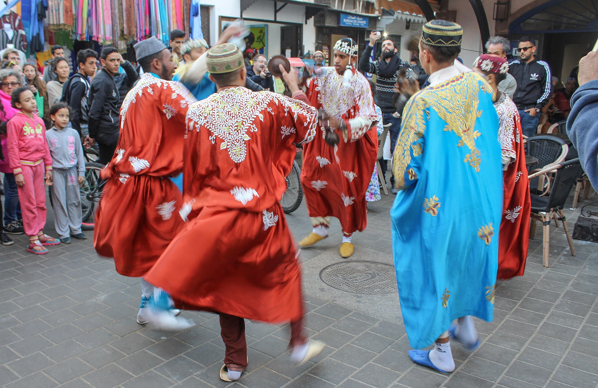 Gnawa musicians performing in Essaouira medina